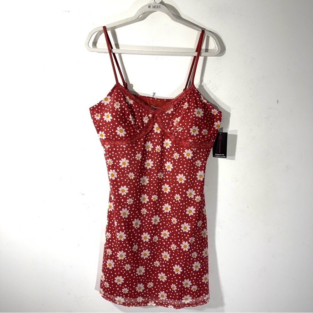 No Boundaries Y2K Pink Floral Babydoll Dress NWT - Picture 2 of 15